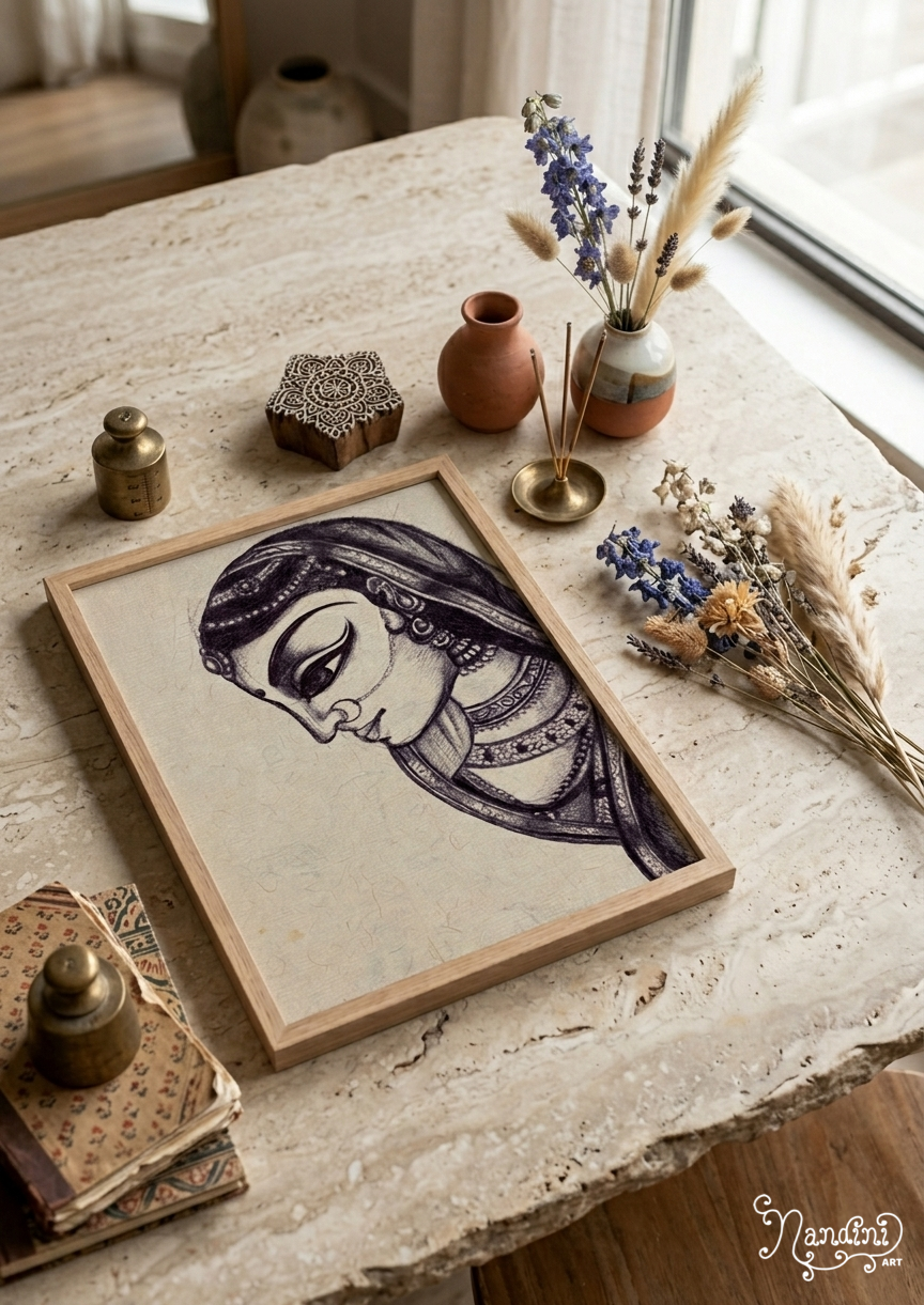 Meditating on Radha | Art Print