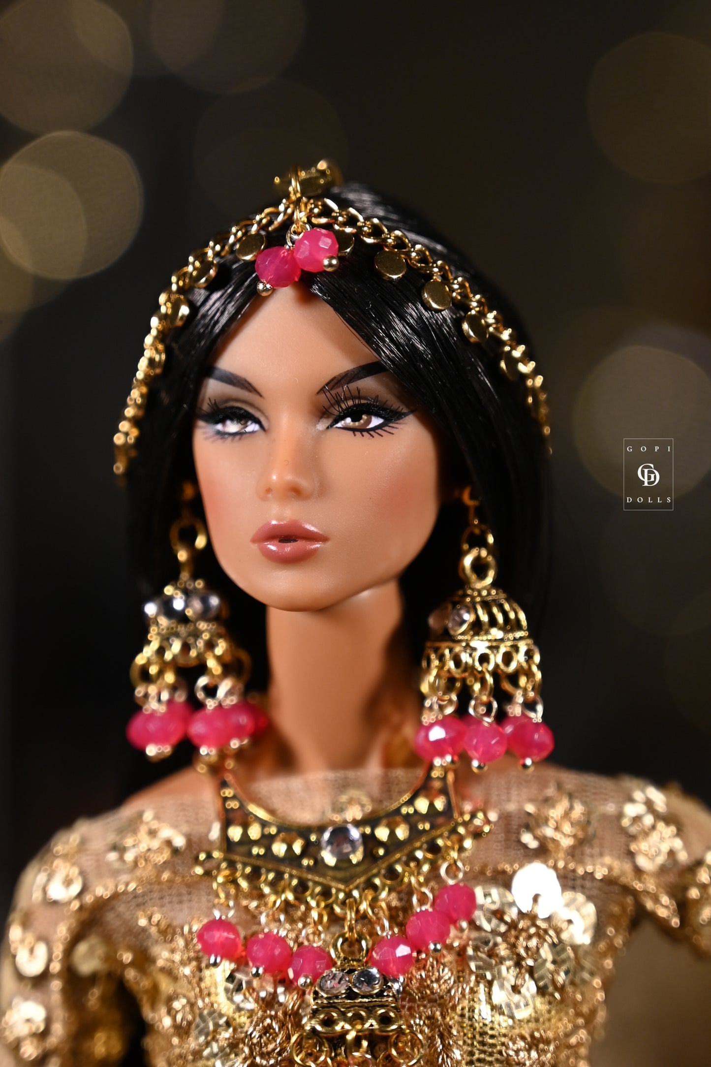 Pink Orchids | 4 Piece Set | Doll Jewellery