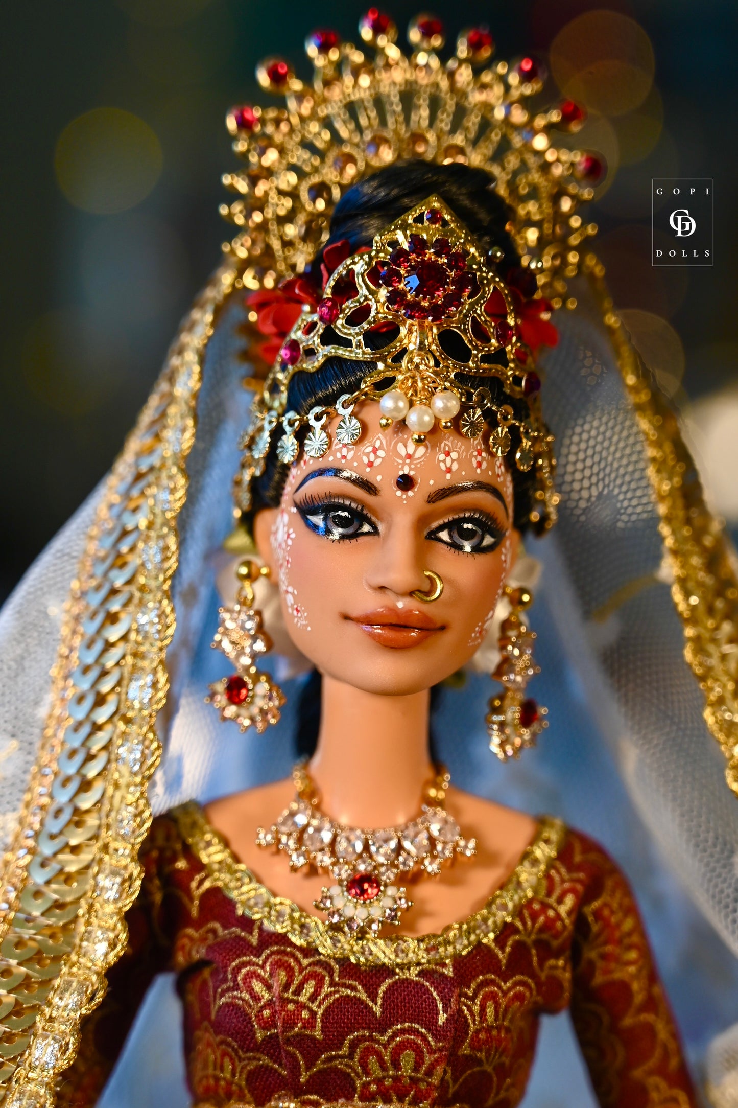 Bokeh Flowers | 2 Piece set | Doll Earrings & Doll Necklace