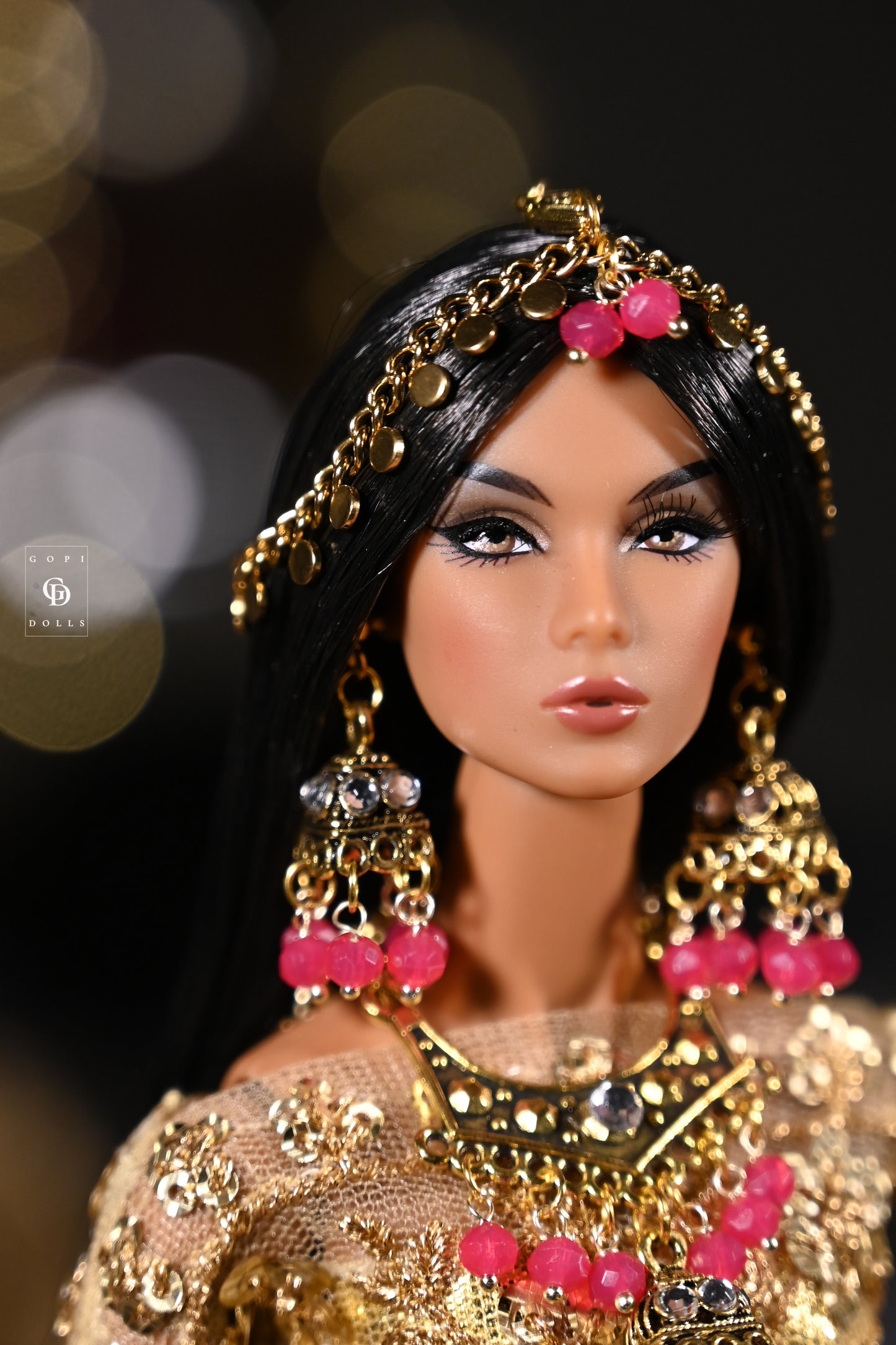 Pink Orchids | 4 Piece Set | Doll Jewellery