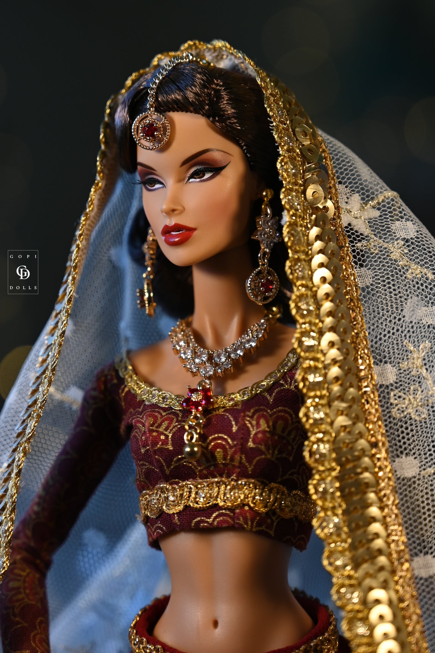 Red Flower | 3 Piece set | Doll Jewellery