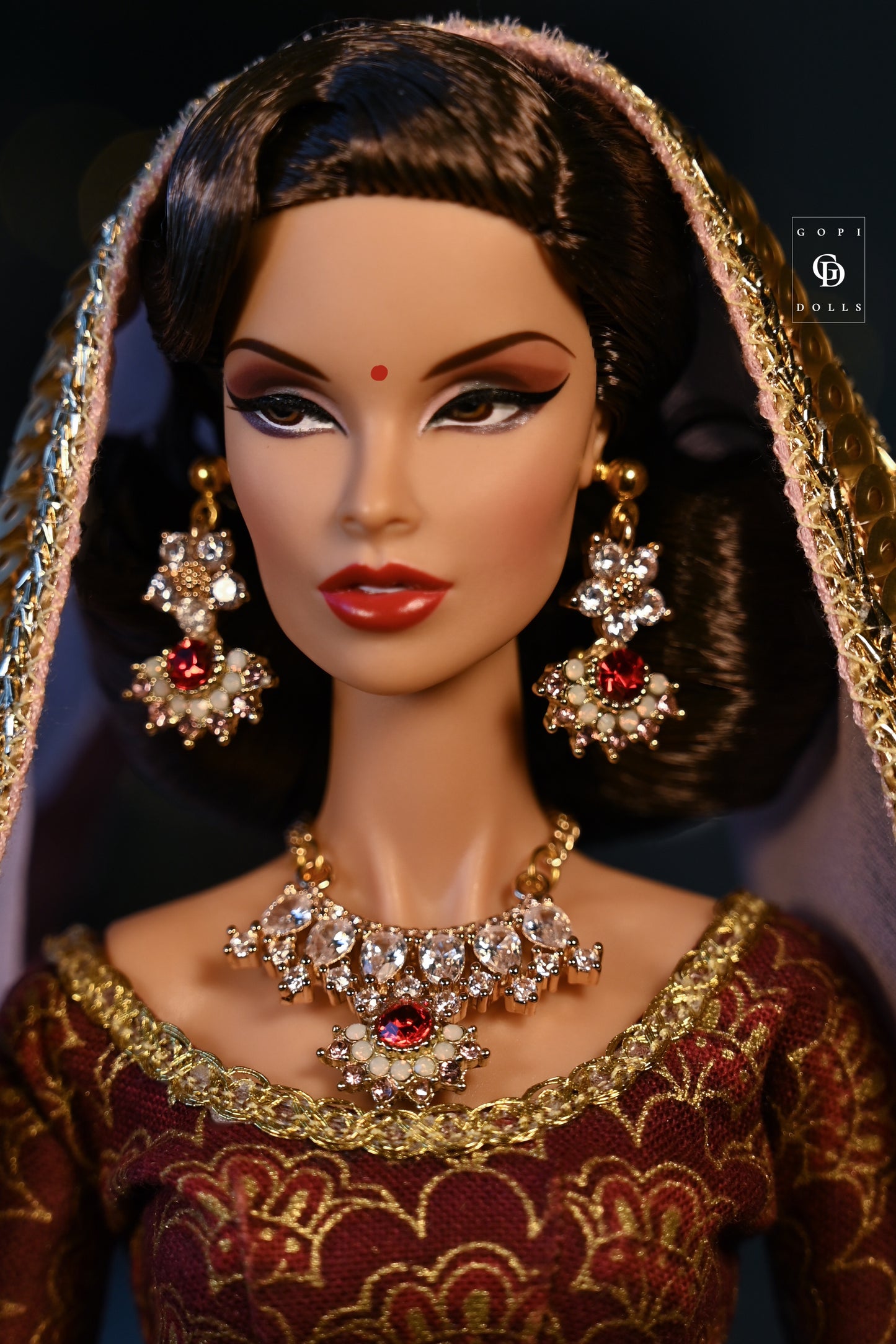 Bokeh Flowers | 2 Piece set | Doll Earrings & Doll Necklace