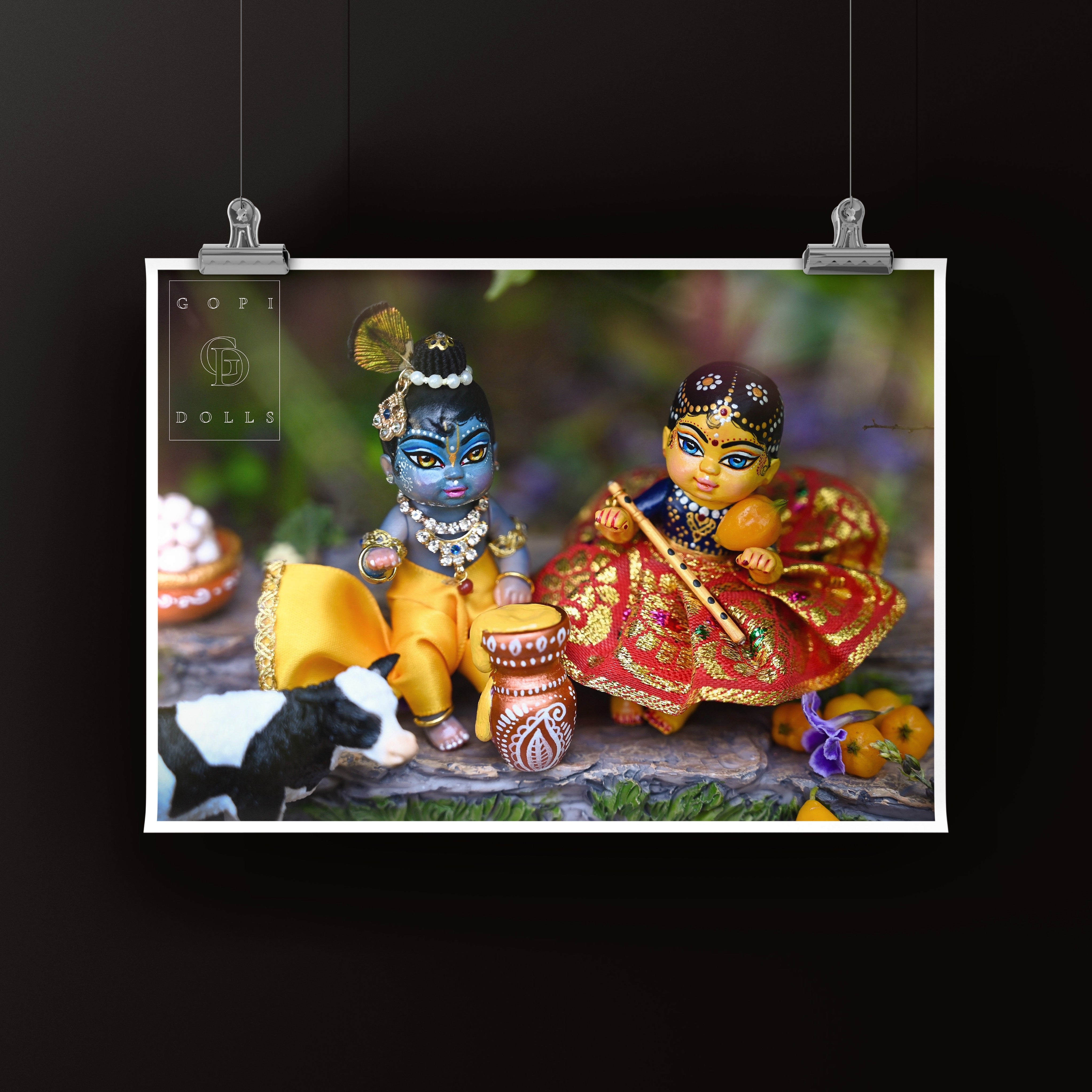 Baby Radha Krishna Photo Print - Main Image