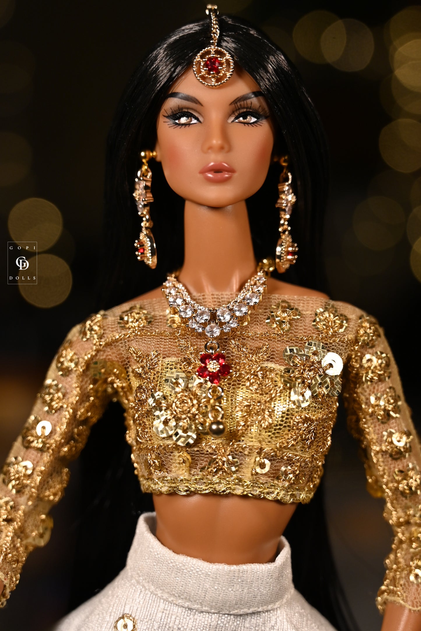 Red Flower | 3 Piece set | Doll Jewellery