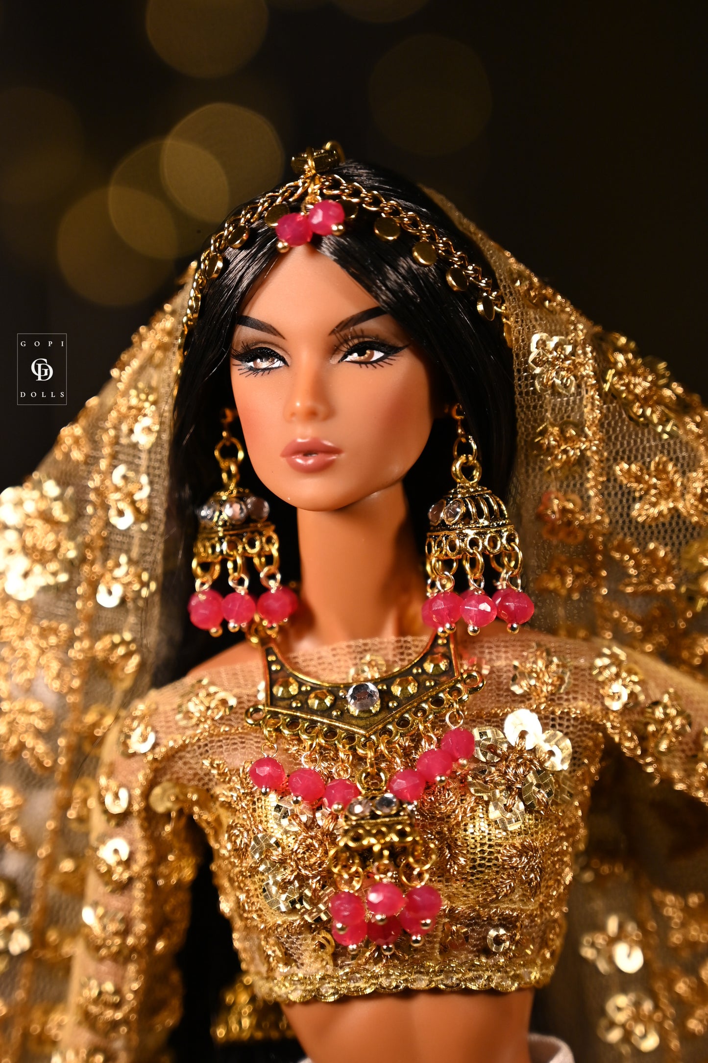 Pink Orchids | 4 Piece Set | Doll Jewellery