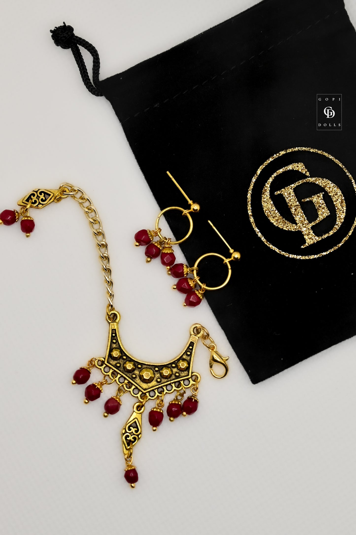 Bokeh Coral | 2 Piece set | Doll Earrings & Doll Necklace