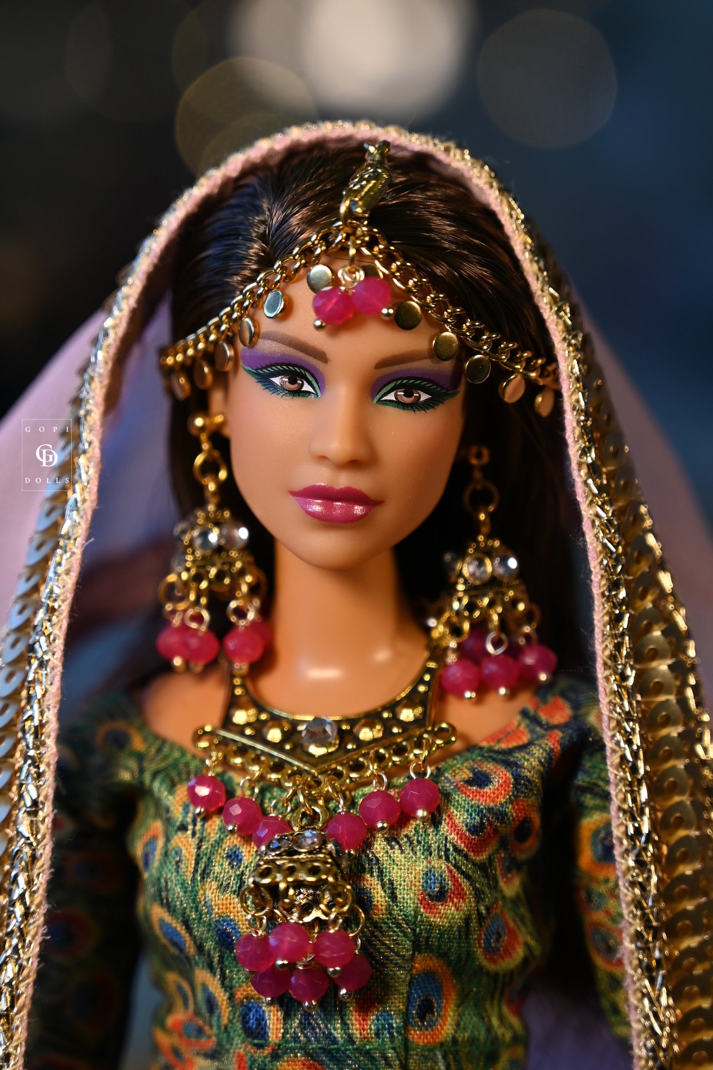 Pink Orchids | 4 Piece Set | Doll Jewellery