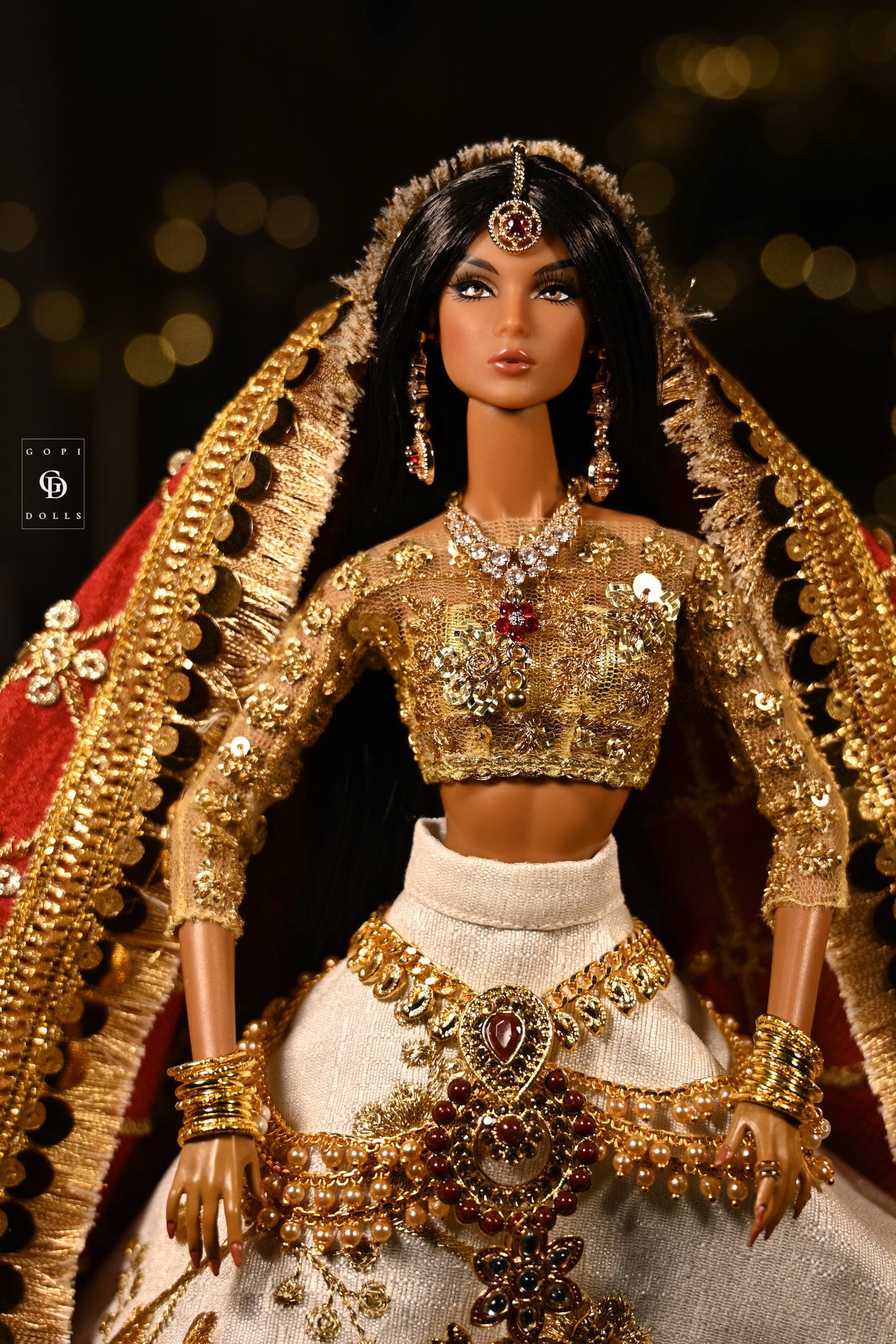 Red Flower | 3 Piece set | Doll Jewellery