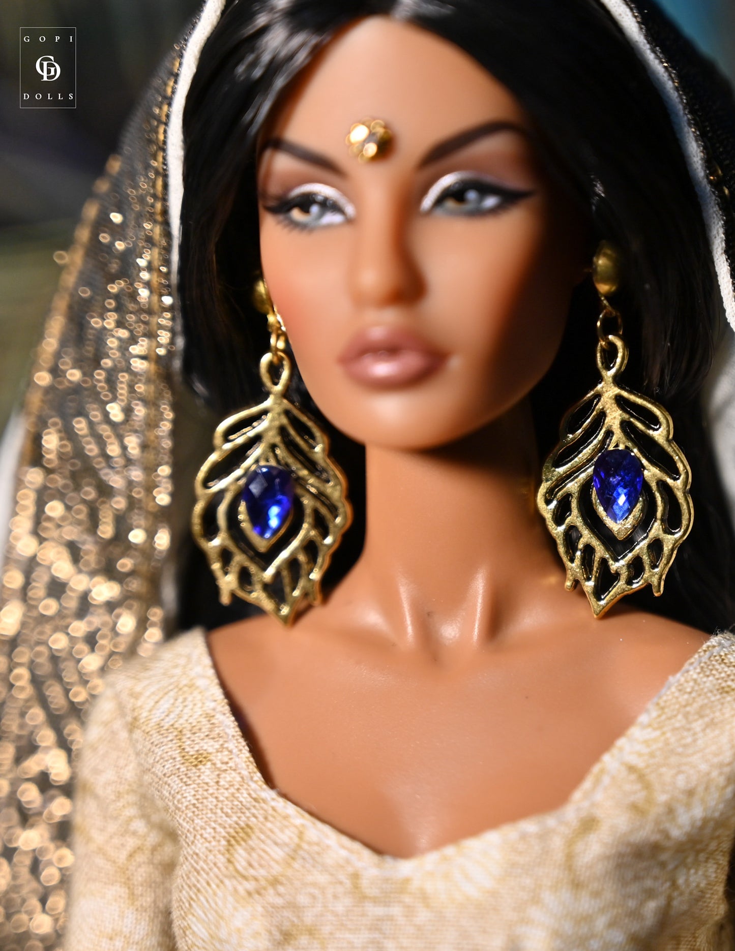 Peacock Feathers | Doll Earrings