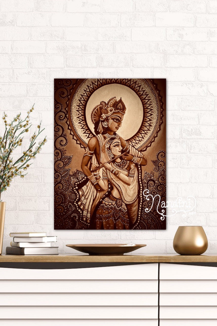 Sepia Flute Players| Version 3 | Art Print