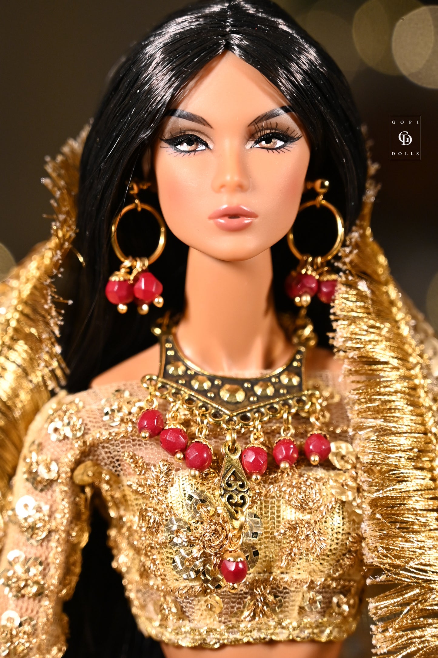 Bokeh Coral | 2 Piece set | Doll Earrings & Doll Necklace