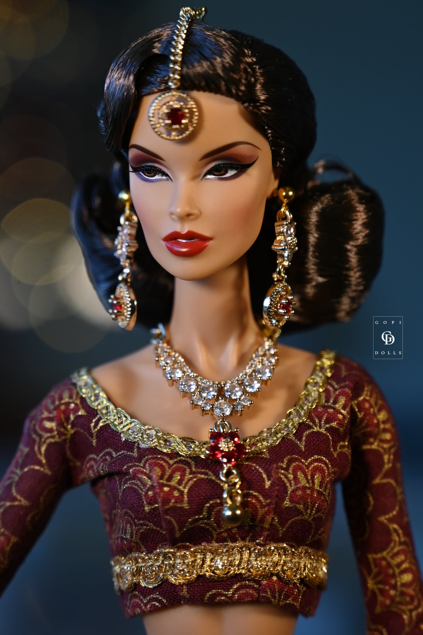 Red Flower | 3 Piece set | Doll Jewellery