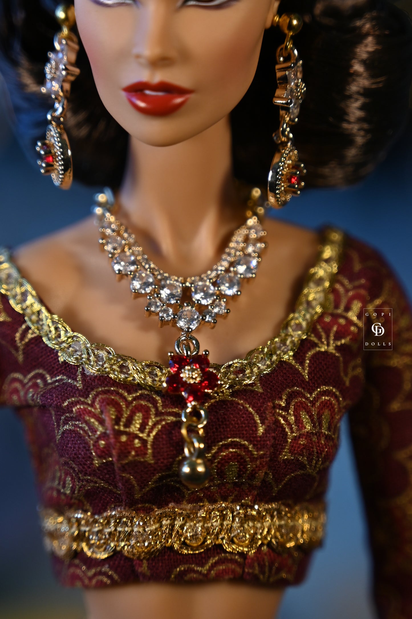 Red Flower | 3 Piece set | Doll Jewellery