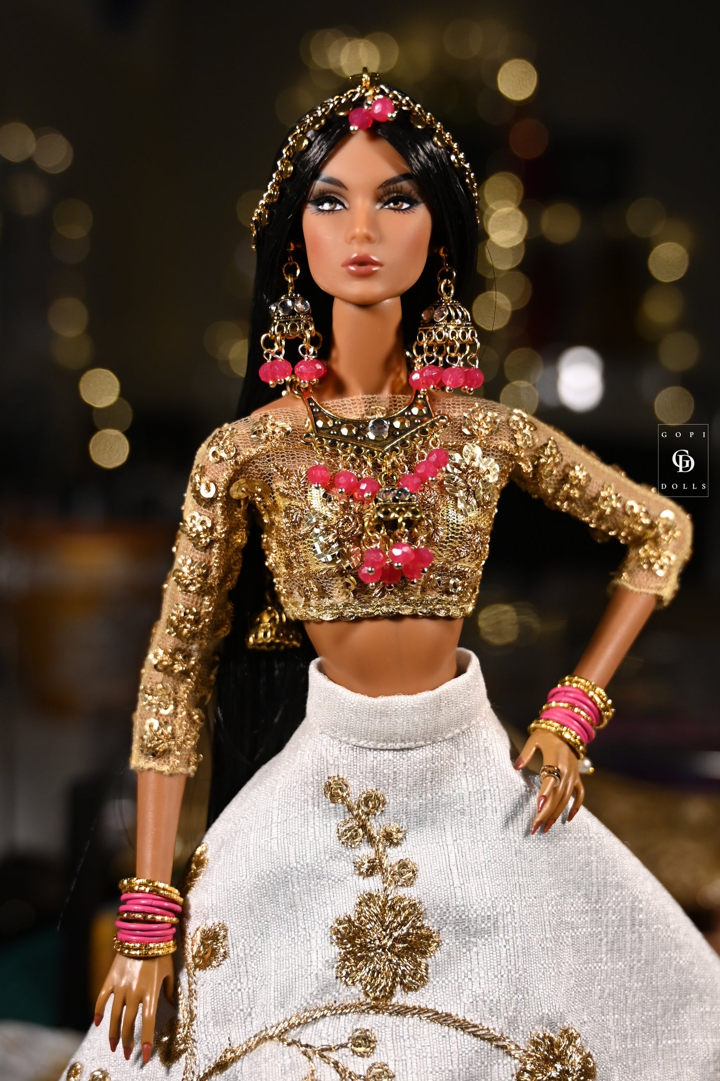 Pink Orchids | 4 Piece Set | Doll Jewellery