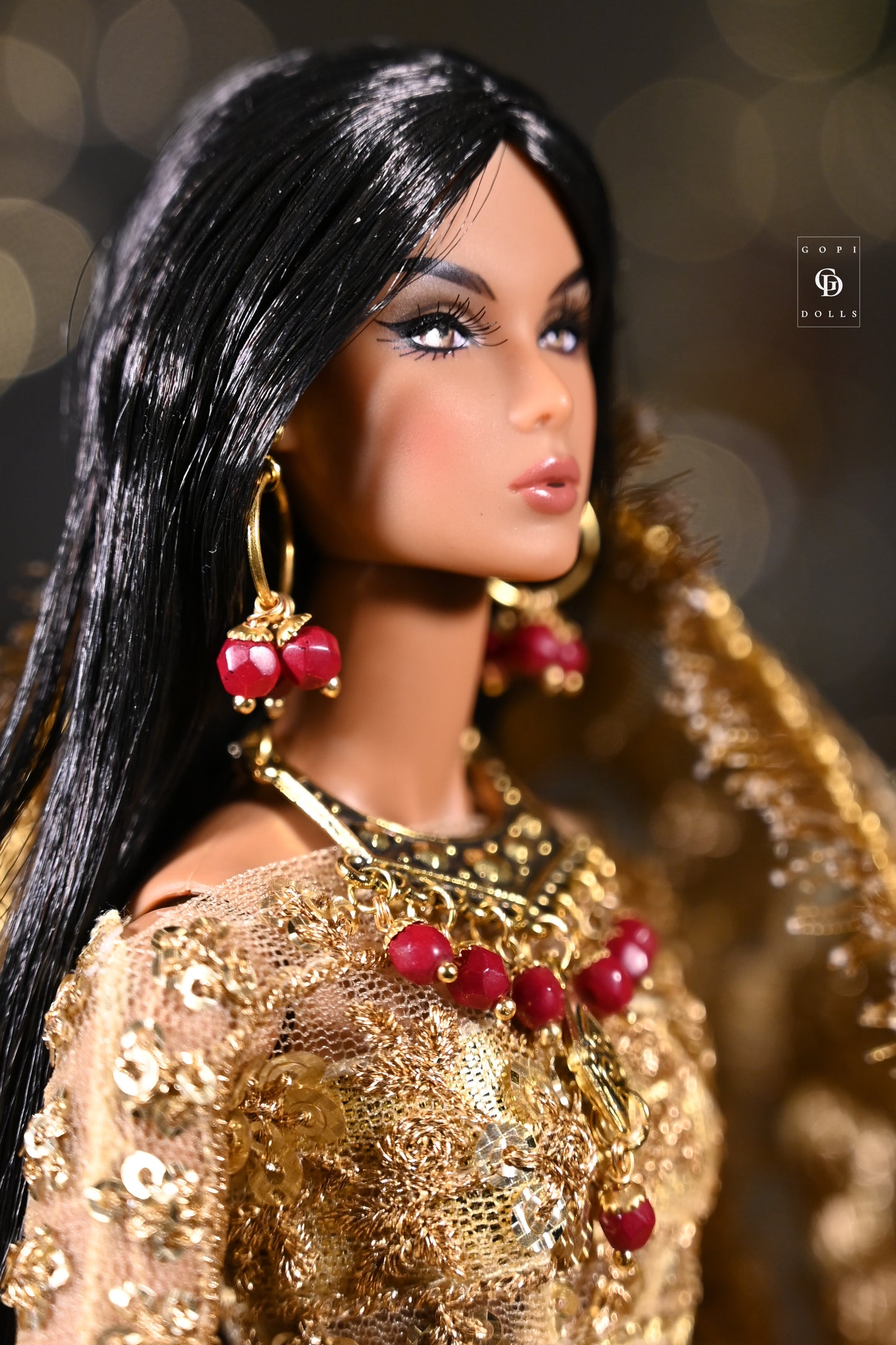 Bokeh Coral | 2 Piece set | Doll Earrings & Doll Necklace