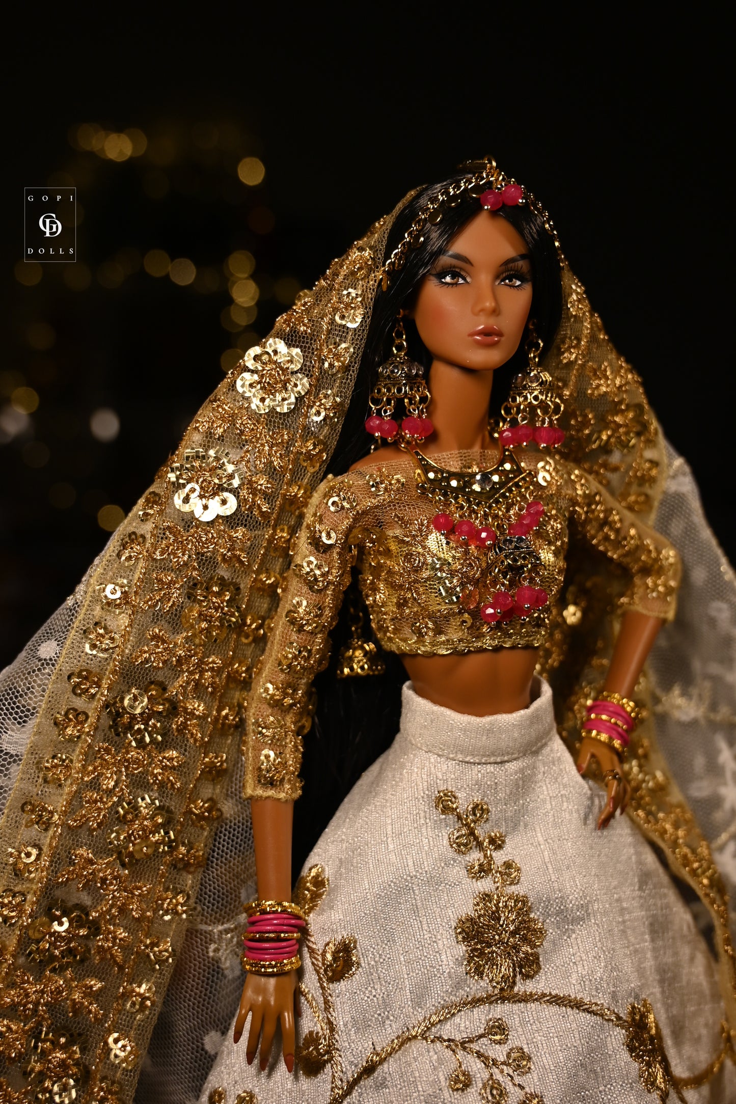 Pink Orchids | 4 Piece Set | Doll Jewellery