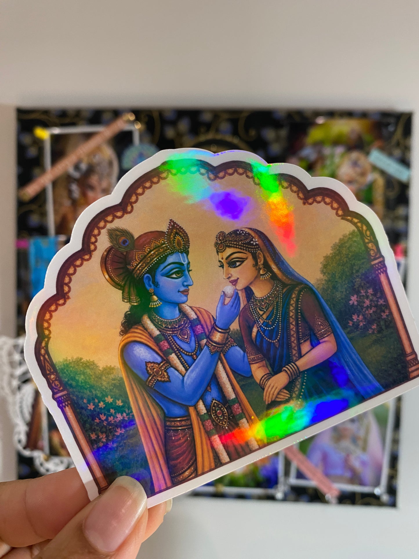 Krishna’s Sweet to Radha | Waterproof Sticker