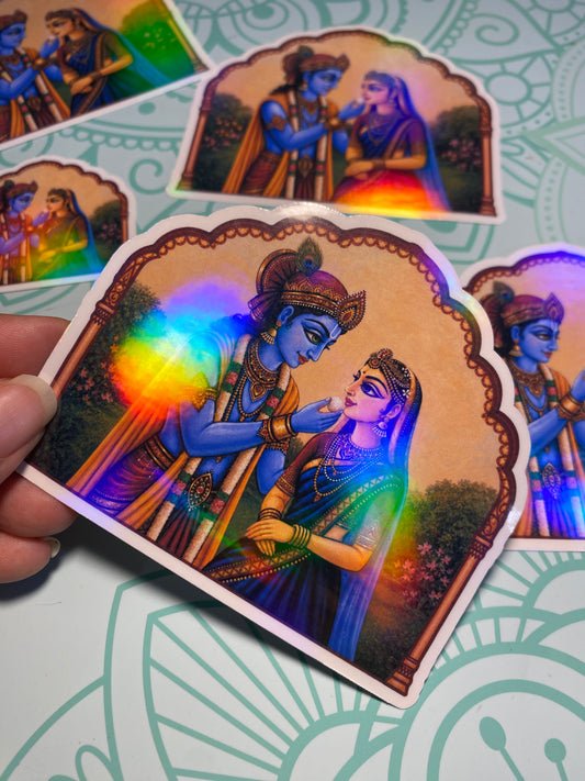 Krishna’s Sweet to Radha | Waterproof Sticker