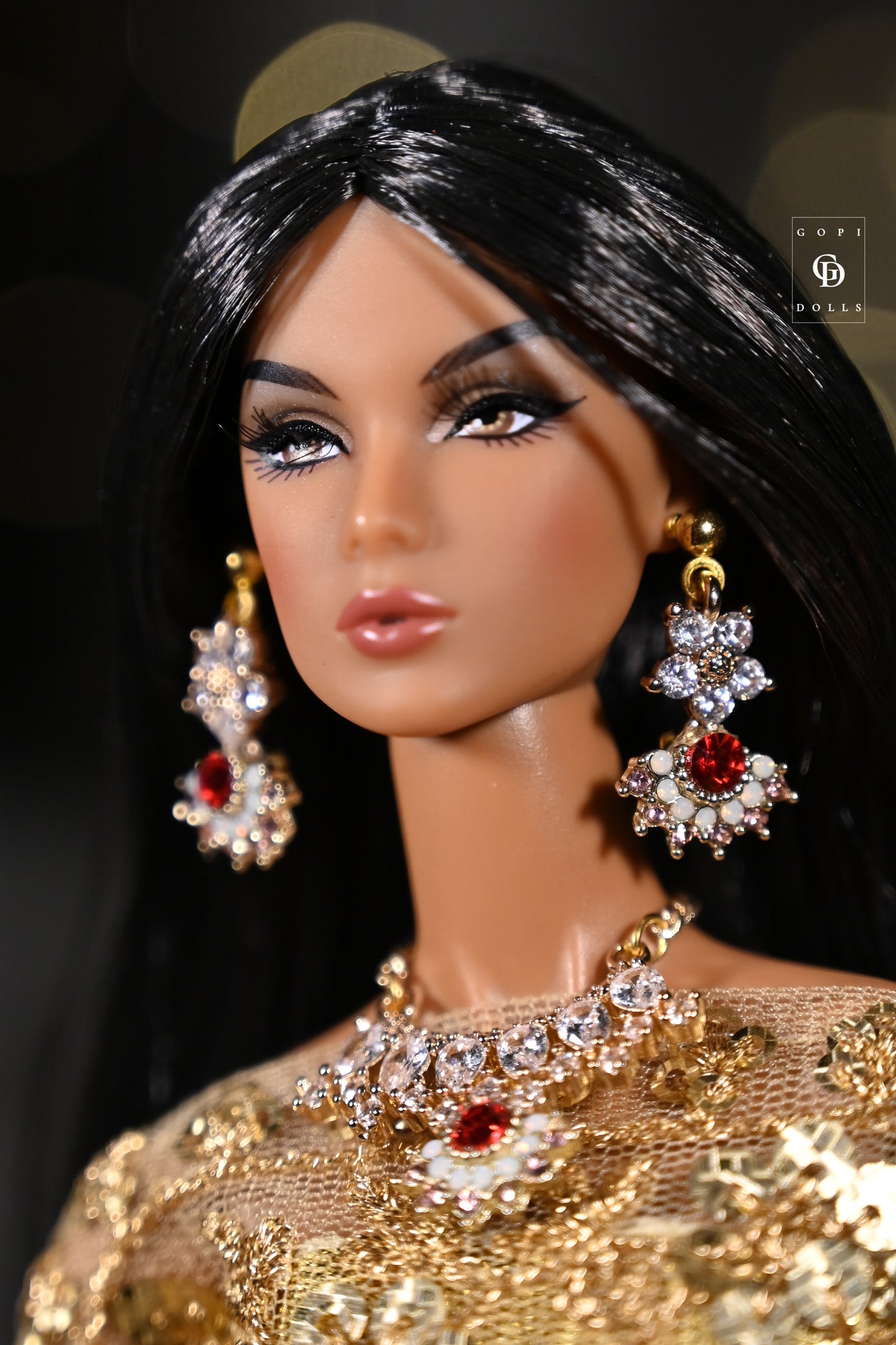 Bokeh Flowers | 2 Piece set | Doll Earrings & Doll Necklace