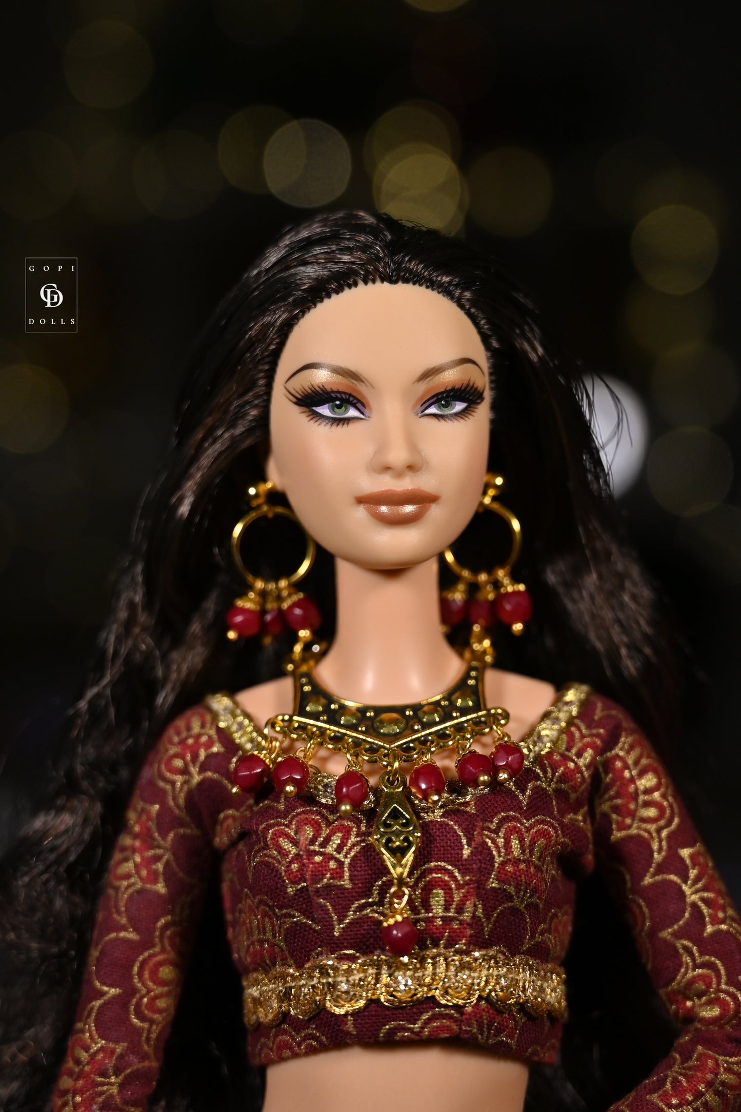 Bokeh Coral | 2 Piece set | Doll Earrings & Doll Necklace