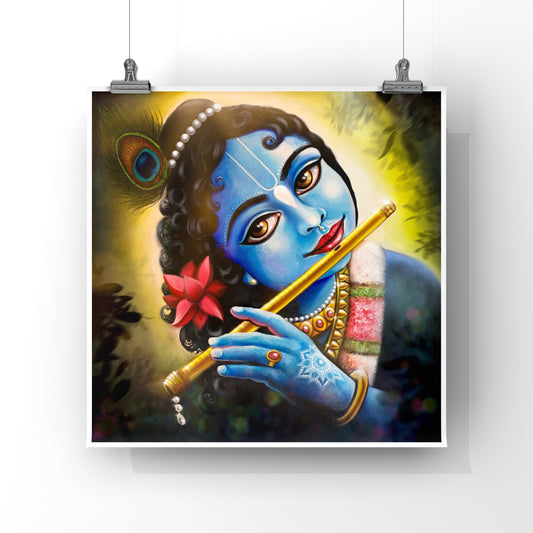 Smiling Krishna | Art Print